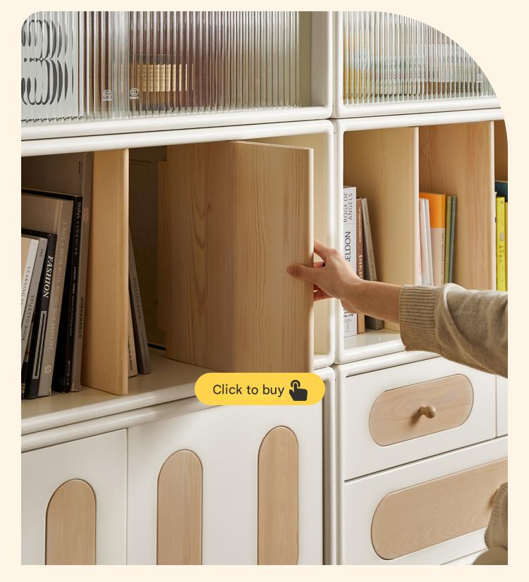 Rubber Solid wood Free Combination TV Cabinet.