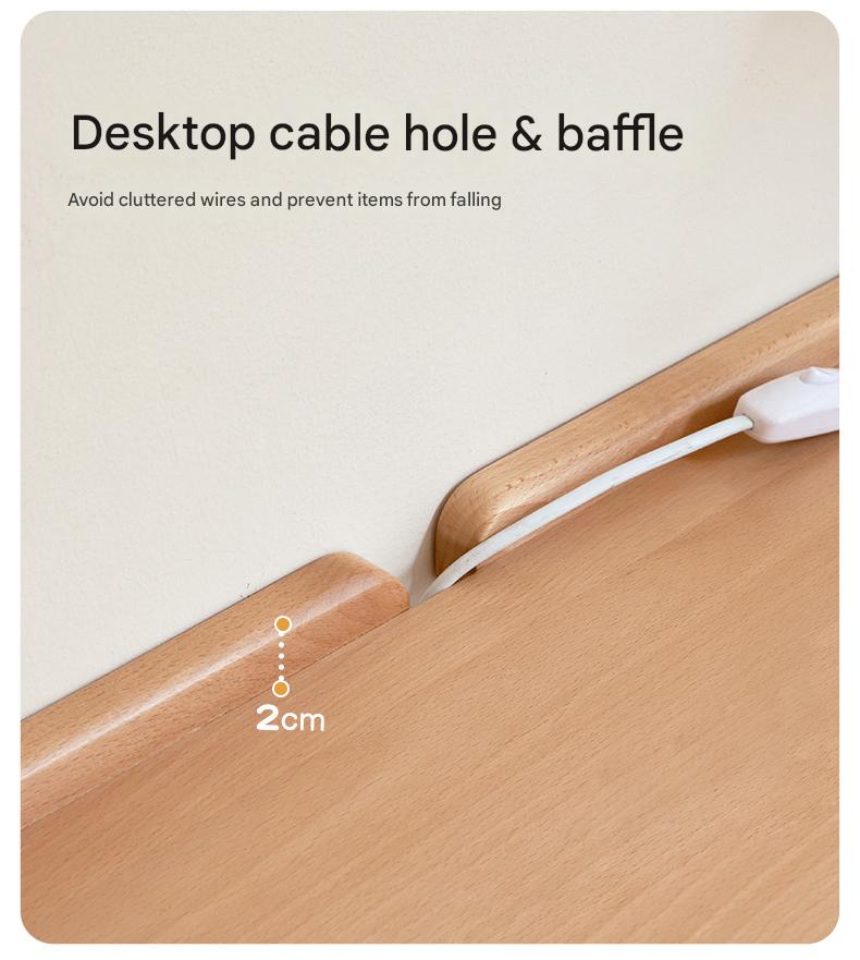 European Beech Solid Wood Ultra Narrow Writing Desk.