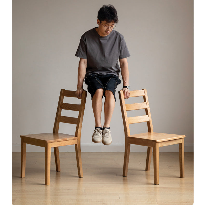 4 pcs set Oak, Beech, Rubberwood Solid Wood - Dining Chair