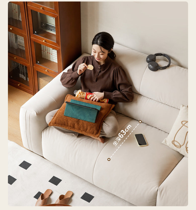 Fabric Cream Style Cat Scratching Cloth Sofa.