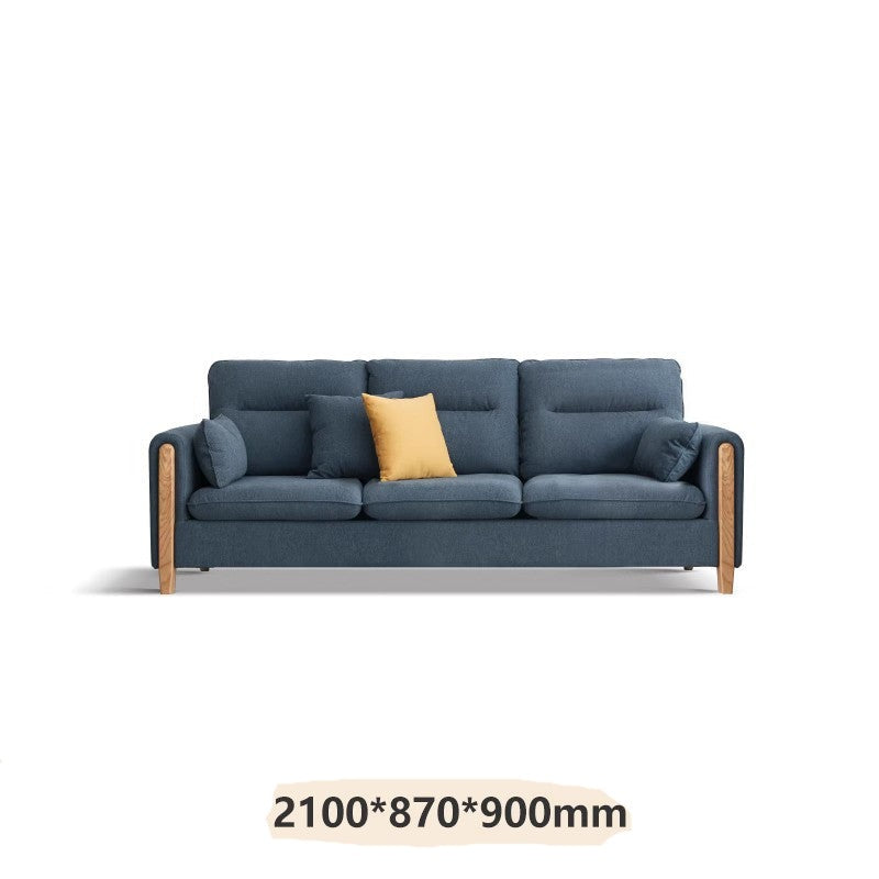 Luxury fabric sofa oak solid wood+