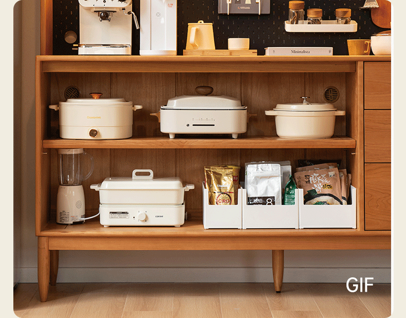 Cherry Solid Wood Sideboard High Cabinet Multi-Functional Buffet