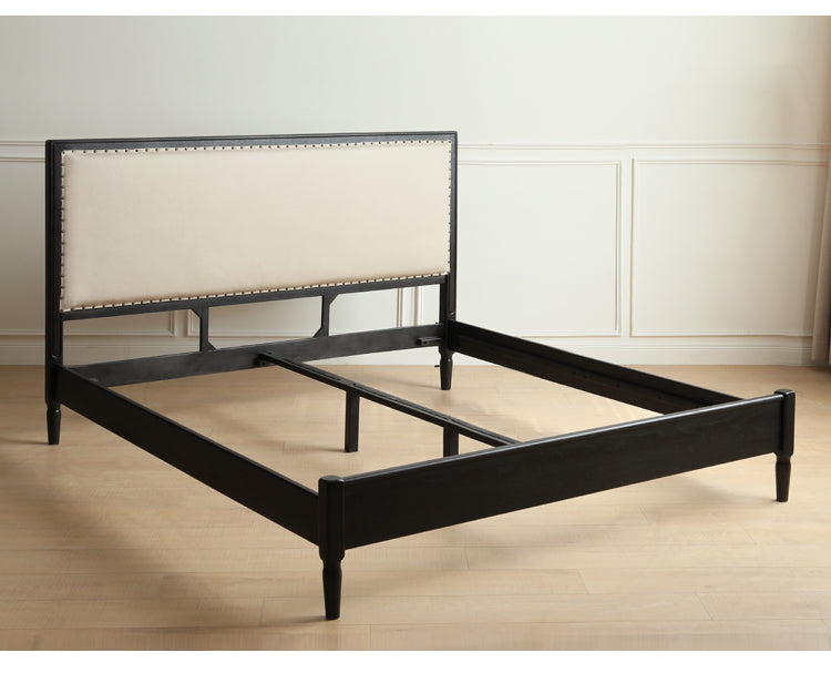 Oak Solid Wood Technology Cloth American Soft Back Bed