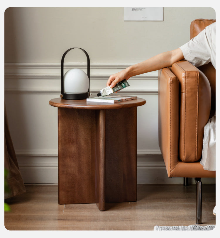 Black Walnut Combination Round Coffee Table