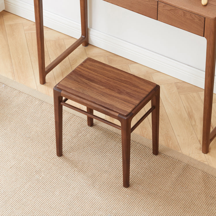 Black Walnut Solid Wood Makeup Stool