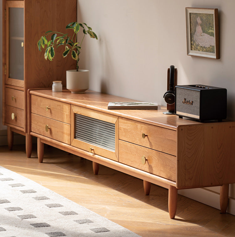 Cherry Solid Wood TV Stand.