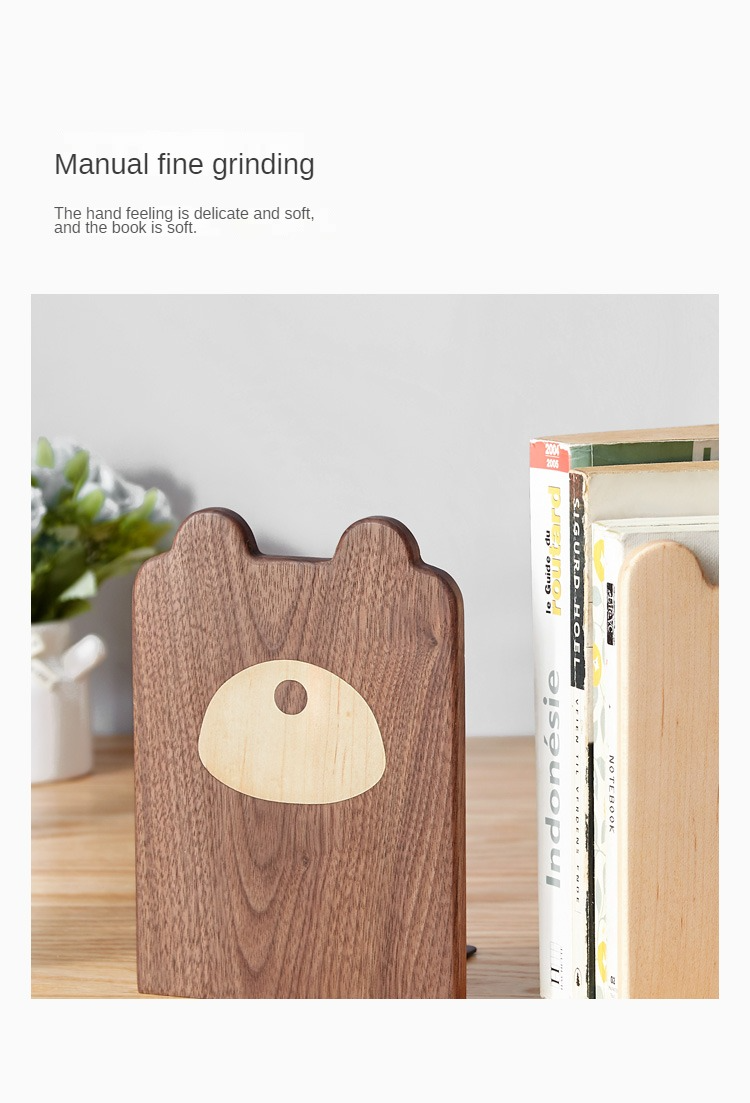 Solid Wood Book Creative Dog Bear Book Clip