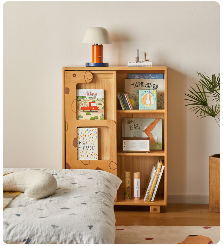 Oak Solid Wood Multi-Layer Children's Bookcase