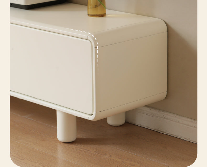Poplar Solid Wood Storage White TV Cabinet.