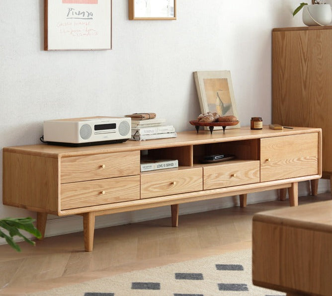 Oak Solid Wood TV Stand.