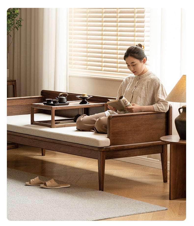Black Walnut, Oak solid wood Bed New Chinese Style.