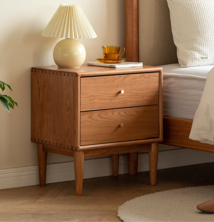South American Walnut, Black Walnut, Cherry, Ash Solid Wood Nightstand.