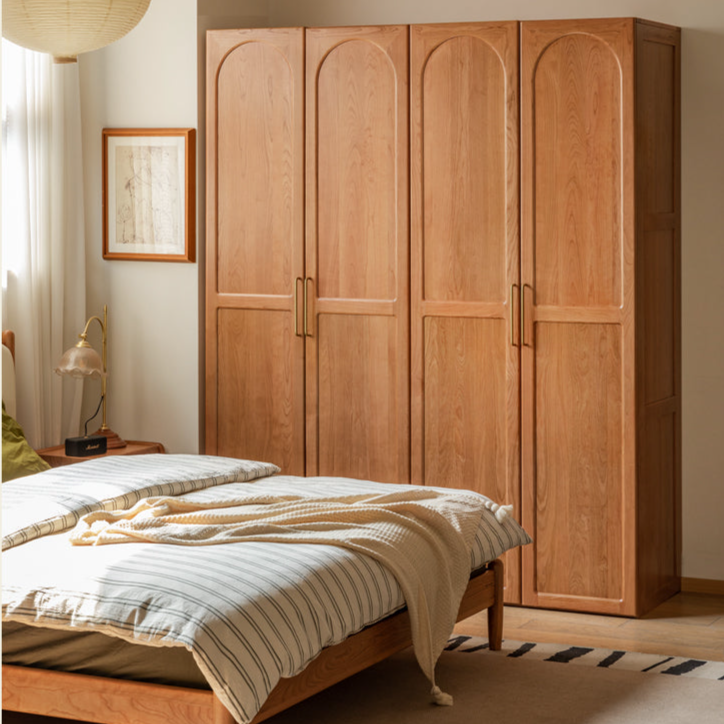 Cherry Solid Wood Vintage Wardrobe.