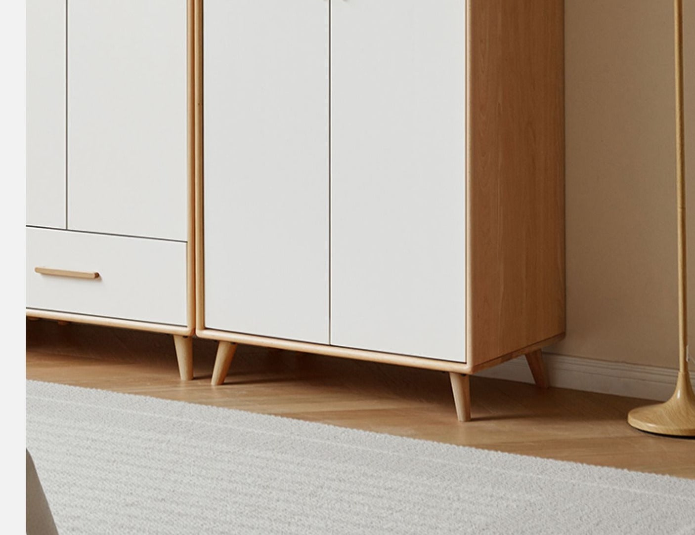 Beech Solid Wood Wardrobe Combination.