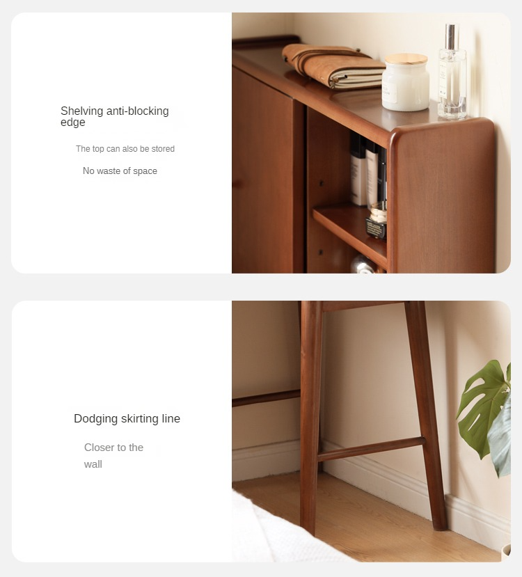 Poplar Solid Wood Retro Makeup Table.