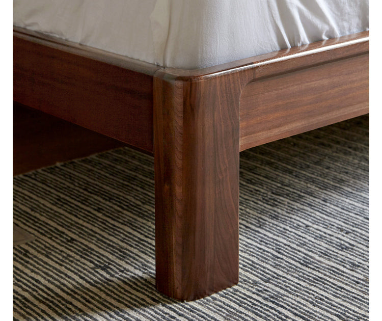 Teak Solid Wood, Black Walnut Solid Wood Bed