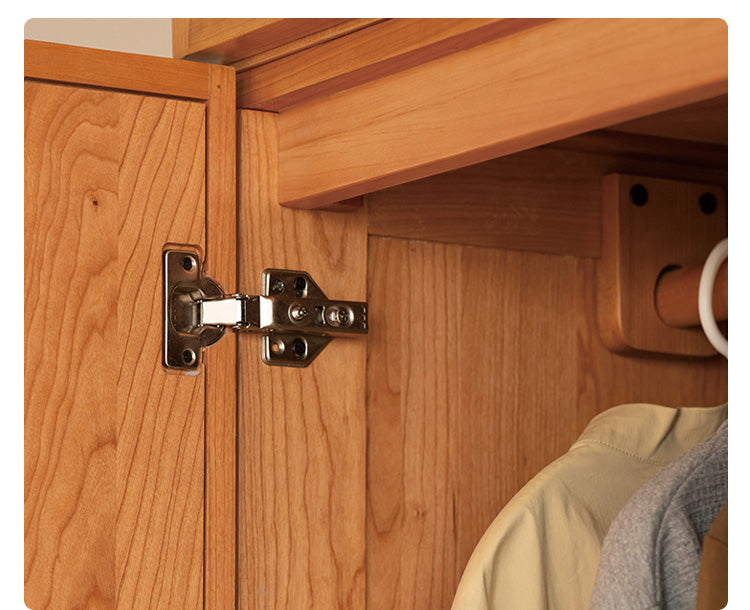 Cherry Wood Wardrobe Retro Style Skeleton Line.