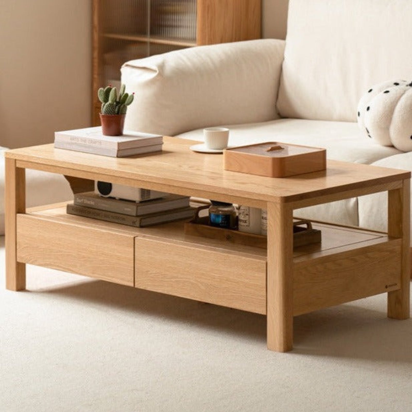 Oak, Ash Solid Wood Luxury Coffee Table