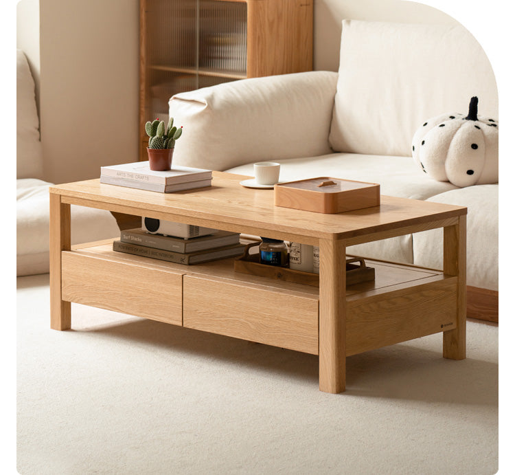 Oak, Ash Solid Wood Luxury Coffee Table