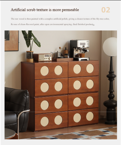 Poplar Solid Wood Ancient Style Module Combination TV Cabinet.