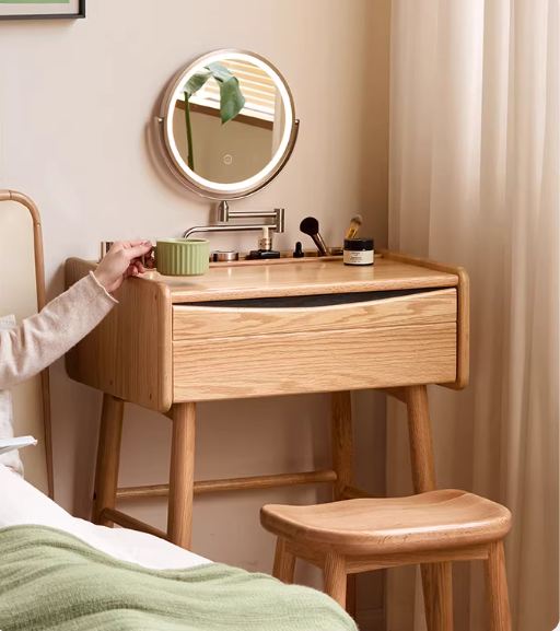 Oak Solid Wood Modern Simple Vanity Table