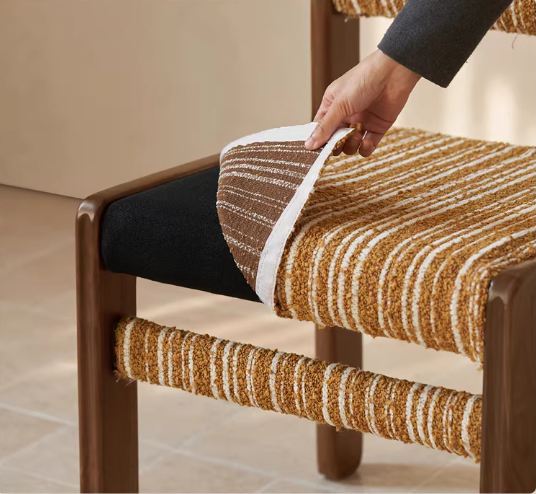 4 pcs -Black Walnut, Oak Solid Wood Modern Minimalist Block-Leg Dining Chair