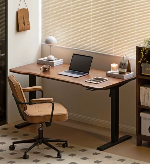 Ash, Sandalwood, Black Walnut Solid Wood Electric Elevating Office Desk