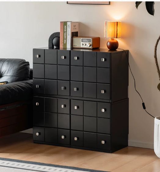 Solid RubberWood Retro Style Side Cabinets