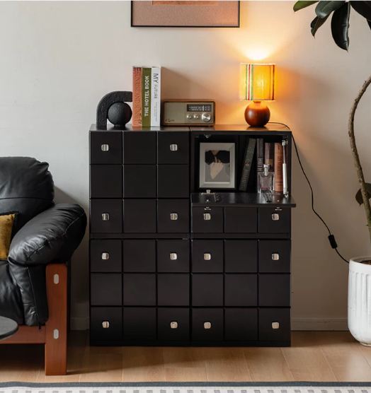 Solid RubberWood Retro Style Side Cabinets