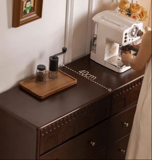 Poplar Solid Wood Retro Style Bucket Cabinet