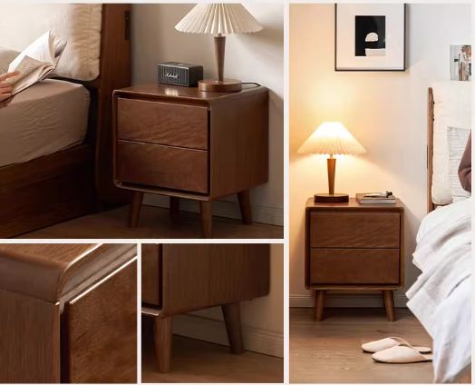 Solid Longan Hardwood Minimalist Style Nightstand