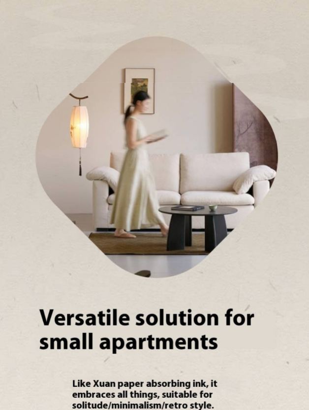 Wabi-Sabi Fabric Sofa with Detachable and Washable Covers