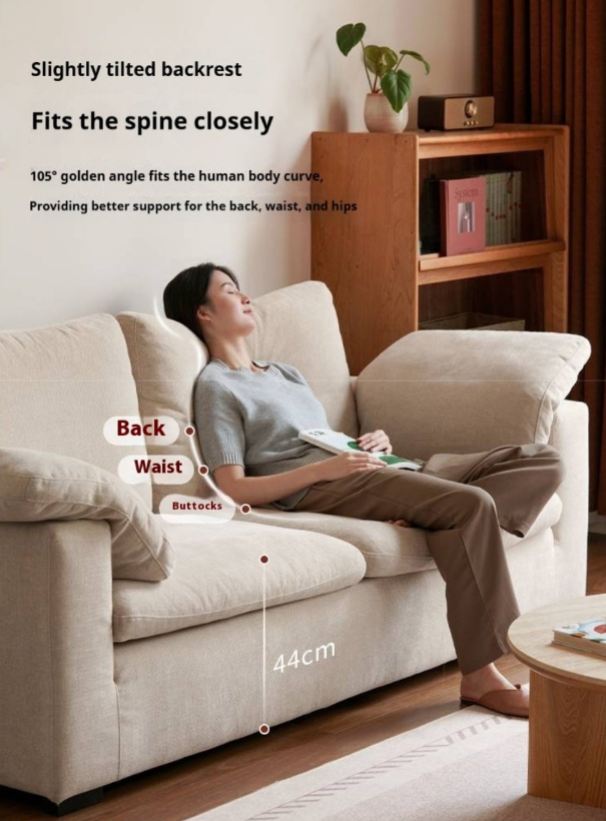 Wabi-Sabi Fabric Sofa with Detachable and Washable Covers