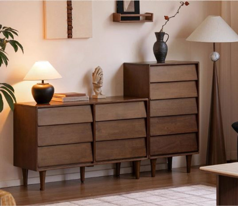 Solid Rubberwood Antique Style Chest of Drawers