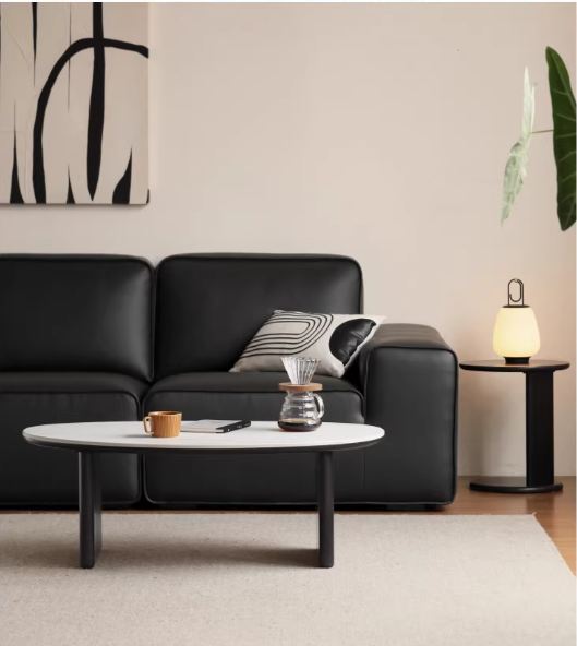 Ash Solid Wood Nordic Aesthetic Top Slab Coffee Table