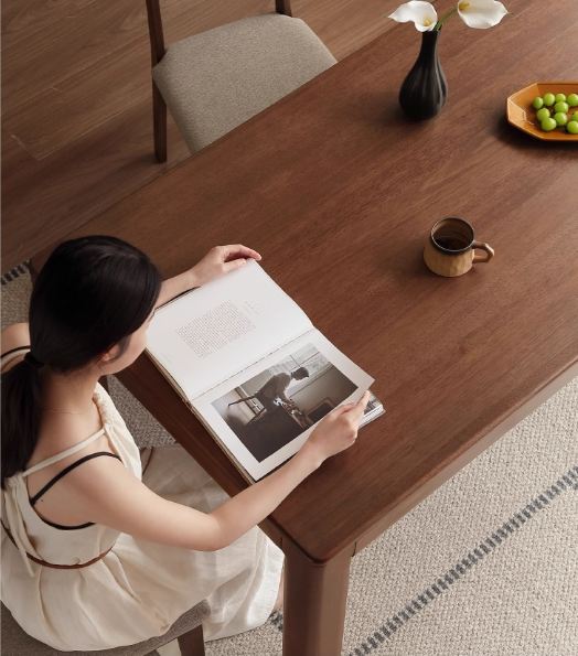 Solid Longan Hardwood Dining Table