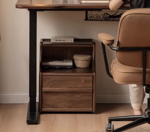 Black Walnut Solid Wood Italian Light Luxury Nightstand