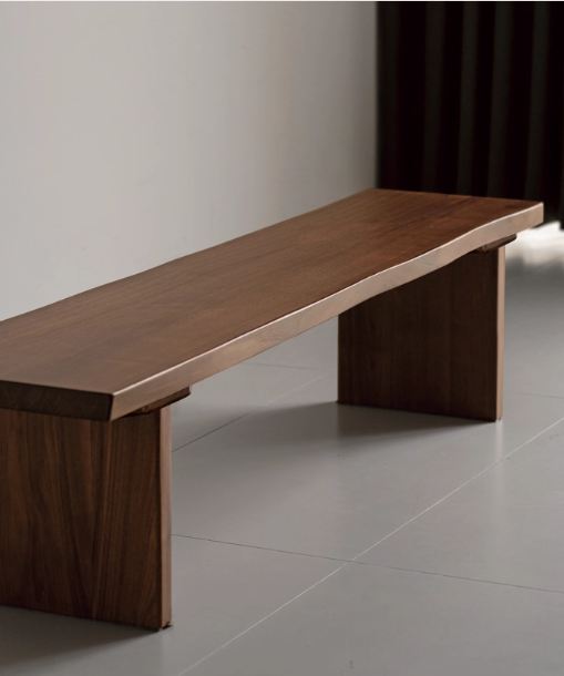 Black Walnut,Ash, South American Walnut Solid Wood Wabi Sabi Bench