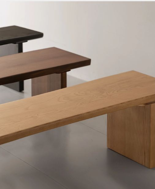 Black Walnut,Ash, South American Walnut Solid Wood Wabi Sabi Bench