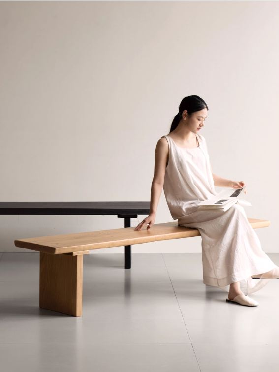 Black Walnut,Ash, South American Walnut Solid Wood Wabi Sabi Bench