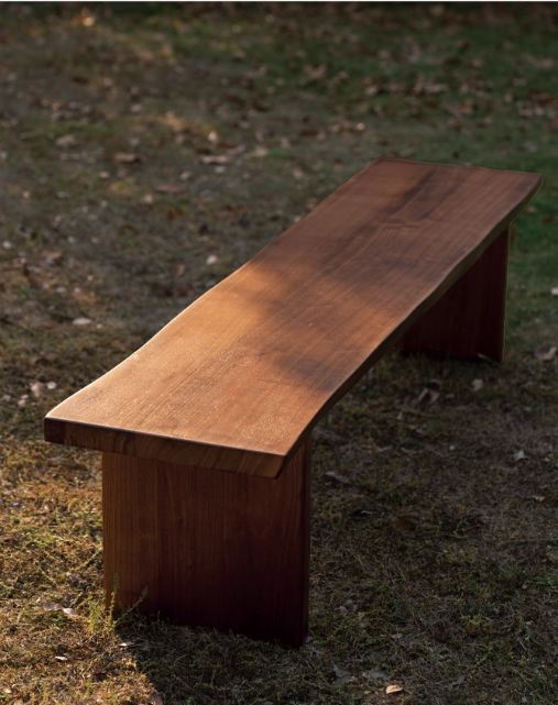 Black Walnut,Ash, South American Walnut Solid Wood Wabi Sabi Bench
