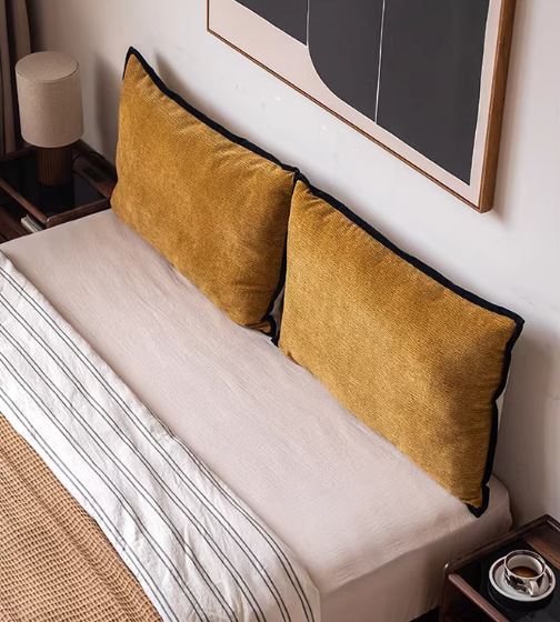 Vintage Style Bed Headboard Pillow with High Backrest Support