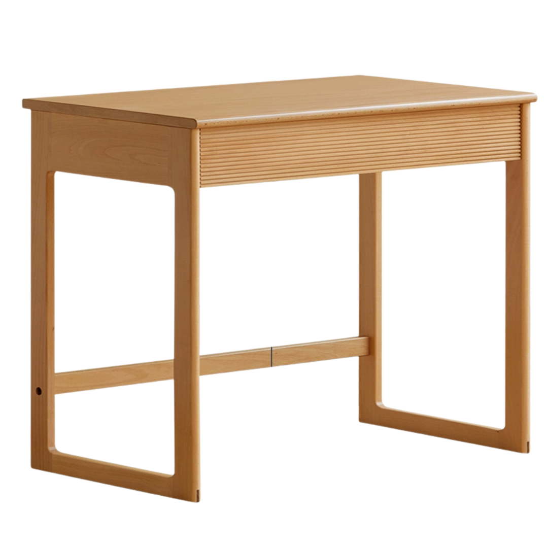 Beech Solid Wood Desk Nordic Nightstand.