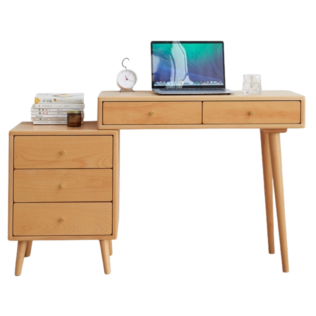 Beech Solid Wood Modern Vanity Table.