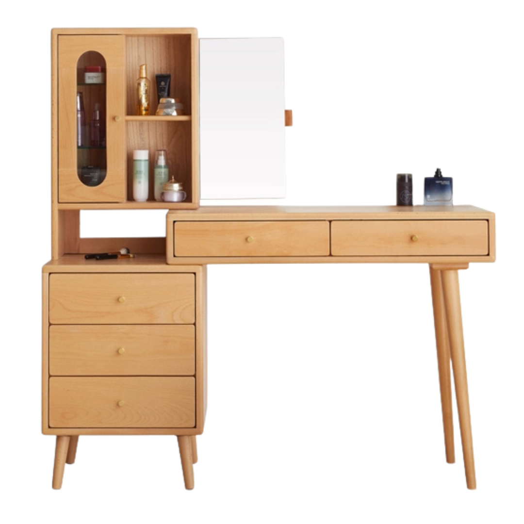 Beech Solid Wood Modern Vanity Table.