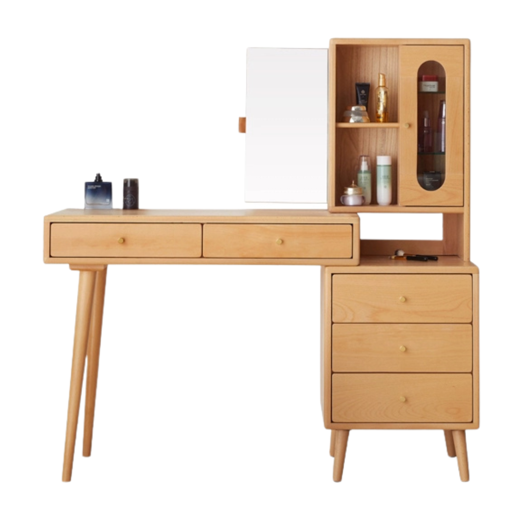 Beech Solid Wood Modern Vanity Table.