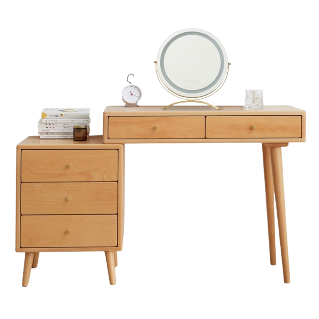 Beech Solid Wood Modern Vanity Table.