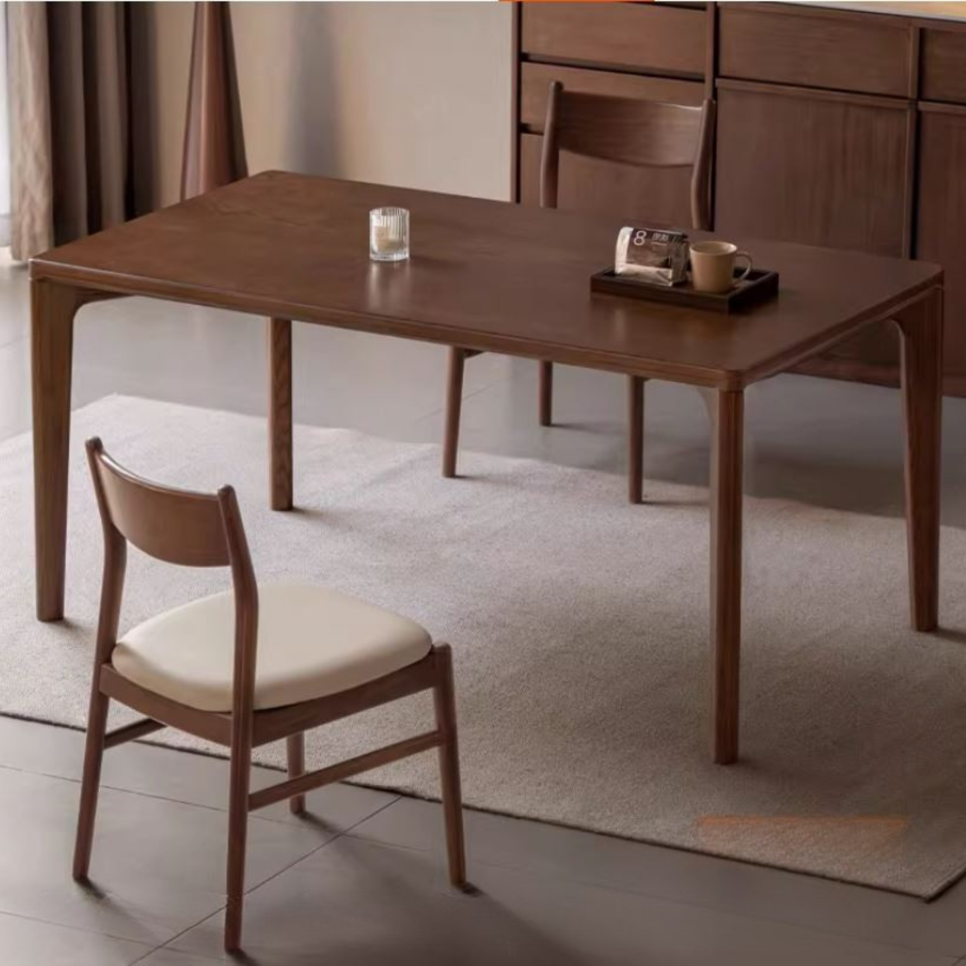 Ash Solid Wood Modern Minimalist Dining Table