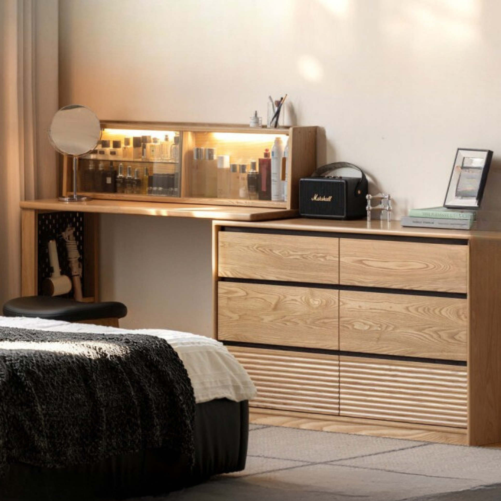 Ash Solid Wood Modern Minimalist Vanity Table