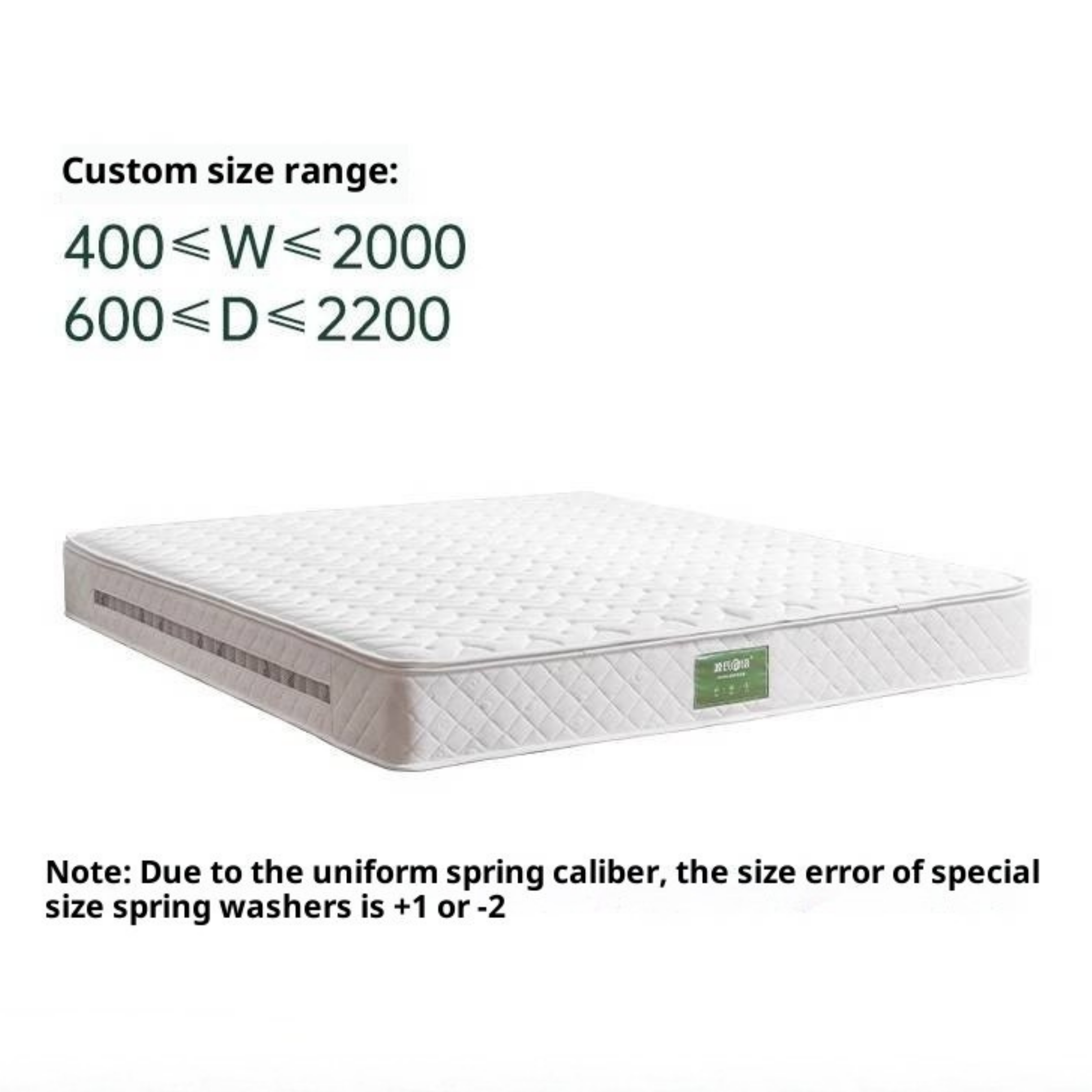 Zero-Glue Mattress: Customizable Home Mattress With Natural Coconut Fiber, Orthopedic Support, Firm Spring Base, And Latex Soft Layer, Dimensions: 22 cm, 23 cm 24 cm